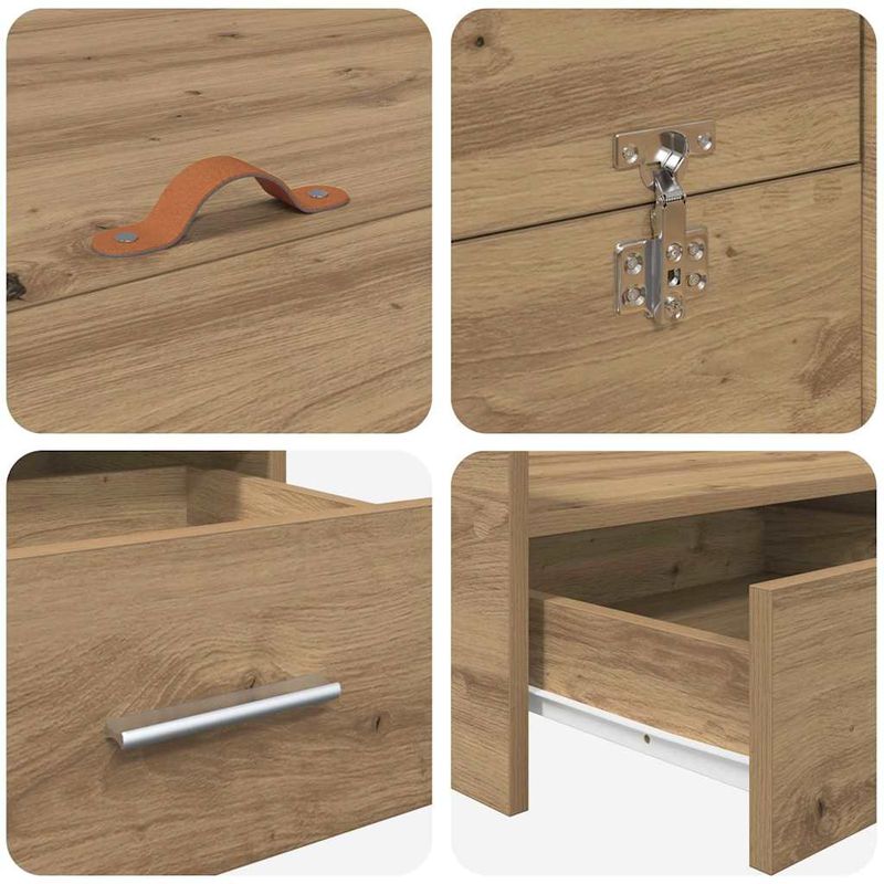 Casa si Gradina - Mobilier - Paturi si accesorii - Paturi - Cadru de pat cu depozitare stejar artizanal 160 x 200 cm - Infinity.ro