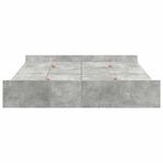 Casa si Gradina - Mobilier - Paturi si accesorii - Paturi - Cadru de pat cu depozitare cu sertar cu headboard cu depozitare Gri beton 140 x 200 cm - Infinity.ro
