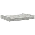 Casa si Gradina - Mobilier - Paturi si accesorii - Paturi - Cadru de pat cu depozitare cu sertar cu headboard cu depozitare Gri beton 140 x 200 cm - Infinity.ro