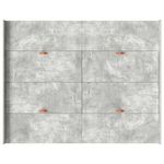 Casa si Gradina - Mobilier - Paturi si accesorii - Paturi - Cadru de pat cu depozitare cu sertar cu headboard cu depozitare Gri beton 140 x 200 cm - Infinity.ro