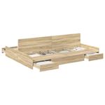Casa si Gradina - Mobilier - Paturi si accesorii - Paturi - Cadru de pat cu depozitare Stejar sonoma 135 x 190 cm Melamina - Infinity.ro