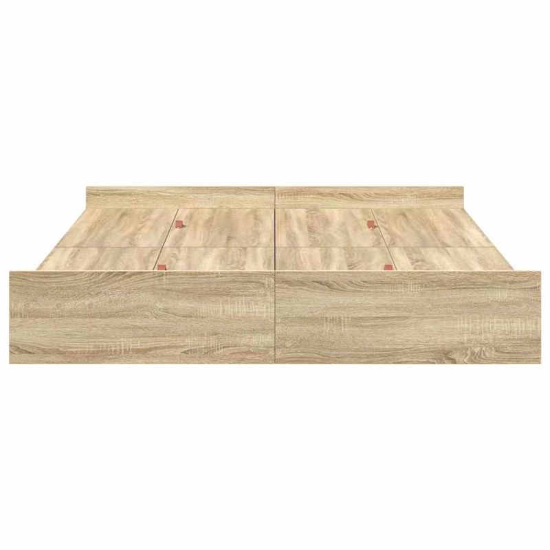 Casa si Gradina - Mobilier - Paturi si accesorii - Paturi - Cadru de pat cu depozitare Stejar sonoma 135 x 190 cm Melamina - Infinity.ro