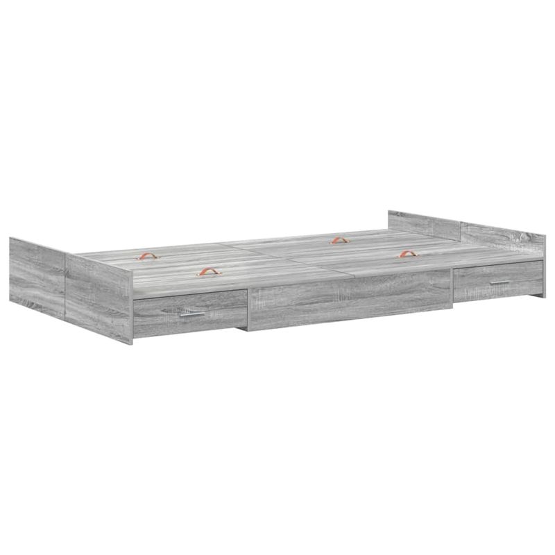 Casa si Gradina - Mobilier - Paturi si accesorii - Paturi - Cadru de pat cu depozitare cu sertar cu headboard sonoma gri 120 x 200 cm - Infinity.ro