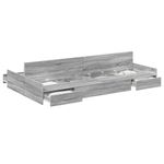 Casa si Gradina - Mobilier - Paturi si accesorii - Paturi - Cadru de pat cu depozitare cu sertar cu headboard sonoma gri 120 x 200 cm - Infinity.ro