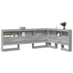 Casa si Gradina - Mobilier - Paturi si accesorii - Accesorii paturi - Tablie de pat cu LED, gri taupe, 147x16x118/128 cm, textil - Infinity.ro