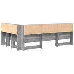 Casa si Gradina - Mobilier - Paturi si accesorii - Accesorii paturi - Tablie de pat cu LED, gri taupe, 147x16x118/128 cm, textil - Infinity.ro