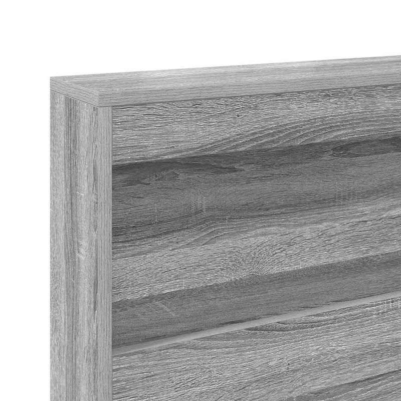 Casa si Gradina - Mobilier - Paturi si accesorii - Accesorii paturi - Tablie de pat cu LED, gri taupe, 147x16x118/128 cm, textil - Infinity.ro