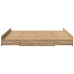 Casa si Gradina - Mobilier - Paturi si accesorii - Paturi - Cadru de pat cu depozitare stejar artizanal 180 x 200 cm - Infinity.ro