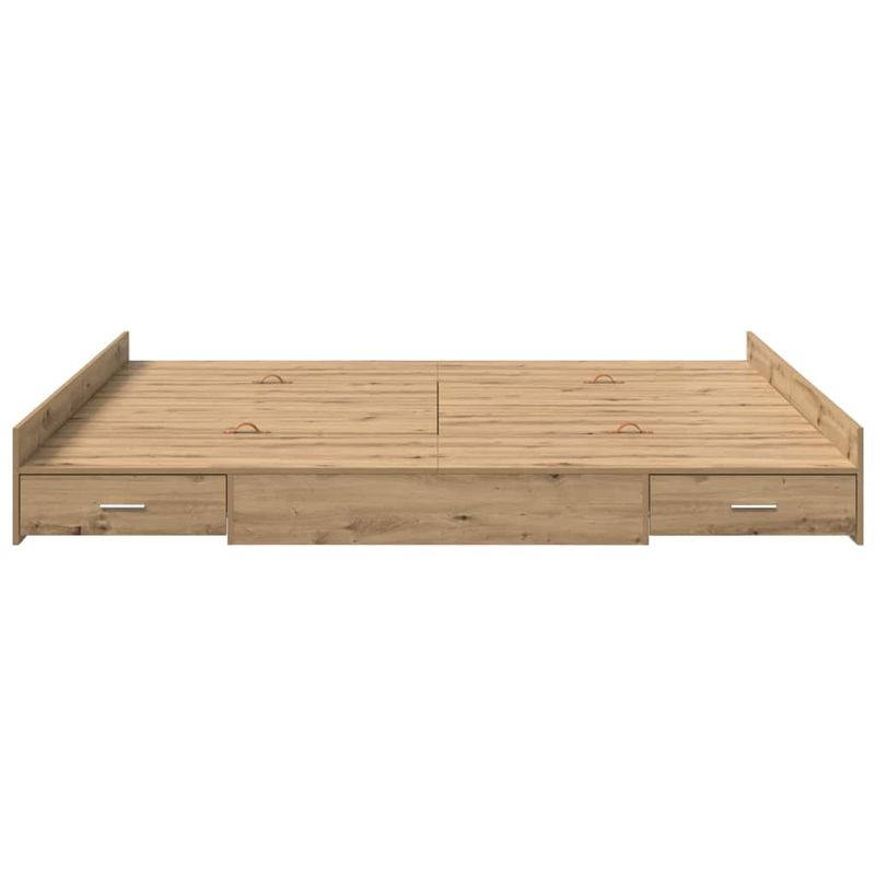 Casa si Gradina - Mobilier - Paturi si accesorii - Paturi - Cadru de pat cu depozitare stejar artizanal 180 x 200 cm - Infinity.ro