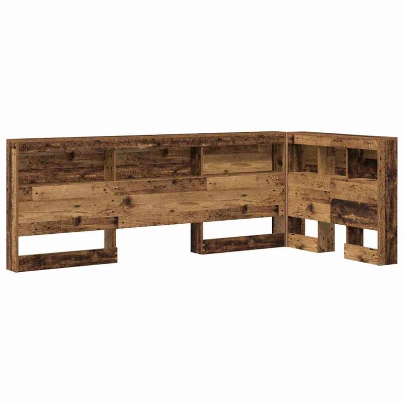 Casa si Gradina - Mobilier - Paturi si accesorii - Accesorii paturi - Tablie de pat cu LED, gri inchis, 183x16x118/128 cm, textil - Infinity.ro