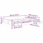 Casa si Gradina - Mobilier - Paturi si accesorii - Paturi - Cadru de pat cu depozitare cu sertar Stejar afumat 200 x 200 cm - Infinity.ro