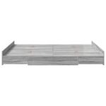 Casa si Gradina - Mobilier - Paturi si accesorii - Paturi - Cadru de pat cu depozitare cu sertar cu headboard sonoma gri 135 x 190 cm - Infinity.ro