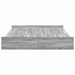 Casa si Gradina - Mobilier - Paturi si accesorii - Paturi - Cadru de pat cu depozitare cu sertar cu headboard sonoma gri 135 x 190 cm - Infinity.ro