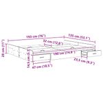 Casa si Gradina - Mobilier - Paturi si accesorii - Paturi - Cadru de pat cu depozitare cu sertar cu headboard sonoma gri 135 x 190 cm - Infinity.ro