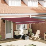 Casa si Gradina - Gradina si terasa - Umbrele si pavilioane - Pavilioane - Cortina Retractabila Rosu Burgund 400x300 cm Poliester si metal - Infinity.ro