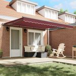 Casa si Gradina - Gradina si terasa - Umbrele si pavilioane - Pavilioane - Cortina Retractabila Rosu Burgund 400x300 cm Poliester si metal - Infinity.ro