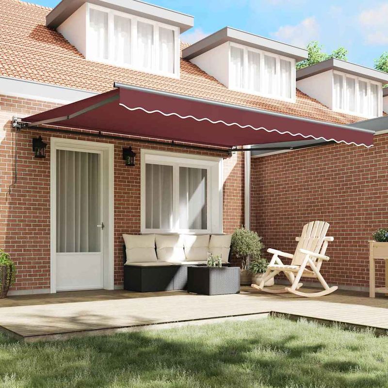 Casa si Gradina - Gradina si terasa - Umbrele si pavilioane - Pavilioane - Cortina Retractabila Rosu Burgund 400x300 cm Poliester si metal - Infinity.ro