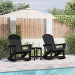 Casa si Gradina - Gradina si terasa - Mobilier exterior - Scaune si sezlonguri gradina - Fotolii Adirondack Marmite 2 pcs Negru 73.5 x 92 x 90 cm HDPE - Infinity.ro
