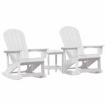 Casa si Gradina - Gradina si terasa - Mobilier exterior - Scaune si sezlonguri gradina - Set de lounge pentru gradina 3 pcs Alb Standard 38 x 38 x 46 cm - Infinity.ro