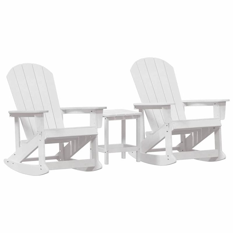Casa si Gradina - Gradina si terasa - Mobilier exterior - Scaune si sezlonguri gradina - Set de lounge pentru gradina 3 pcs Alb Standard 38 x 38 x 46 cm - Infinity.ro