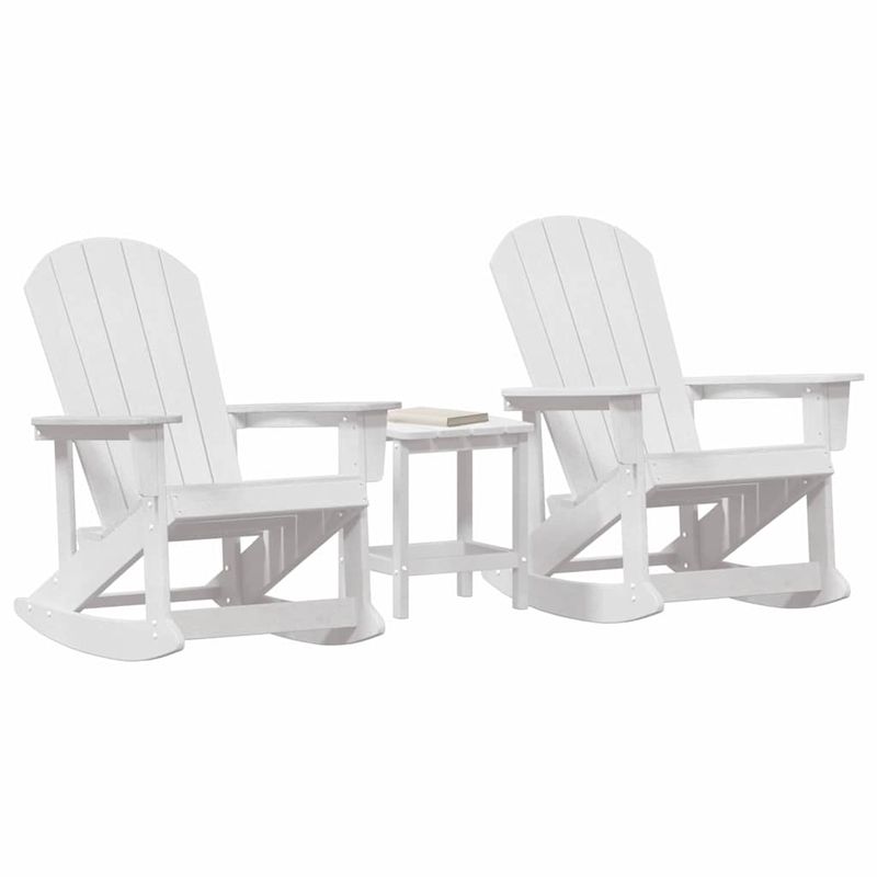 Casa si Gradina - Gradina si terasa - Mobilier exterior - Scaune si sezlonguri gradina - Set de lounge pentru gradina 3 pcs Alb Standard 38 x 38 x 46 cm - Infinity.ro
