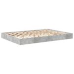 Casa si Gradina - Mobilier - Paturi si accesorii - Paturi - Pat cu biblioteca cu raft 2 pcs Gri beton 160 x 200 cm Melamina - Infinity.ro