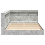 Casa si Gradina - Mobilier - Paturi si accesorii - Paturi - Pat cu biblioteca cu raft 2 pcs Gri beton 160 x 200 cm Melamina - Infinity.ro