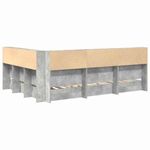 Casa si Gradina - Mobilier - Paturi si accesorii - Paturi - Pat cu biblioteca cu raft 2 pcs Gri beton 160 x 200 cm Melamina - Infinity.ro