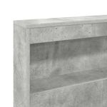 Casa si Gradina - Mobilier - Paturi si accesorii - Paturi - Pat cu biblioteca cu raft 2 pcs Gri beton 160 x 200 cm Melamina - Infinity.ro