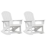 Casa si Gradina - Gradina si terasa - Mobilier exterior - Scaune si sezlonguri gradina - Fotolii Adirondack Marmite 2 pcs Alb 73.5 x 92 x 90 cm HDPE - Infinity.ro