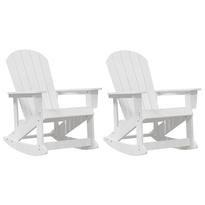 Casa si Gradina - Gradina si terasa - Mobilier exterior - Scaune si sezlonguri gradina - Fotolii Adirondack Marmite 2 pcs Alb 73.5 x 92 x 90 cm HDPE - Infinity.ro