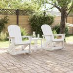 Casa si Gradina - Gradina si terasa - Mobilier exterior - Scaune si sezlonguri gradina - Fotolii Adirondack Marmite 2 pcs Alb 73.5 x 92 x 90 cm HDPE - Infinity.ro