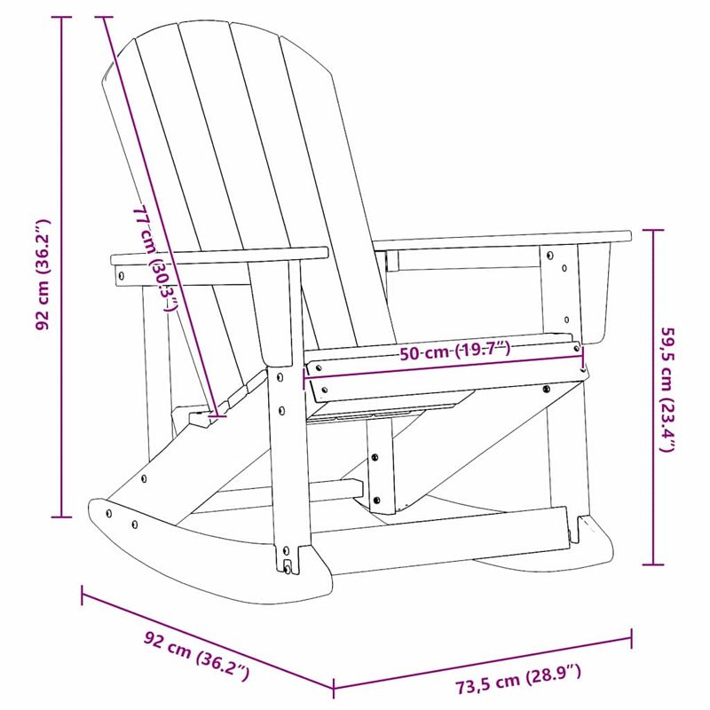 Casa si Gradina - Gradina si terasa - Mobilier exterior - Scaune si sezlonguri gradina - Fotolii Adirondack Marmite 2 pcs Alb 73.5 x 92 x 90 cm HDPE - Infinity.ro