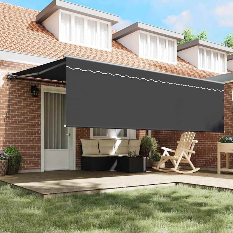 Casa si Gradina - Gradina si terasa - Umbrele si pavilioane - Pavilioane - Cortina Retractabila Manual Antracit Gri 450 × 300 cm - Infinity.ro