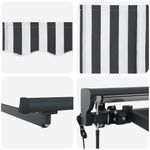 Casa si Gradina - Gradina si terasa - Umbrele si pavilioane - Pavilioane - Cortina Retractabila Manual Antracit si Alb 450x300 cm - Infinity.ro