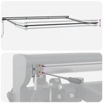 Casa si Gradina - Gradina si terasa - Umbrele si pavilioane - Pavilioane - Cortina Retractabila Manual Antracit si Alb 450x300 cm - Infinity.ro