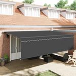 Casa si Gradina - Gradina si terasa - Umbrele si pavilioane - Pavilioane - Cortina Retractabila Manual Antracit Gri 500 × 300 cm - Infinity.ro