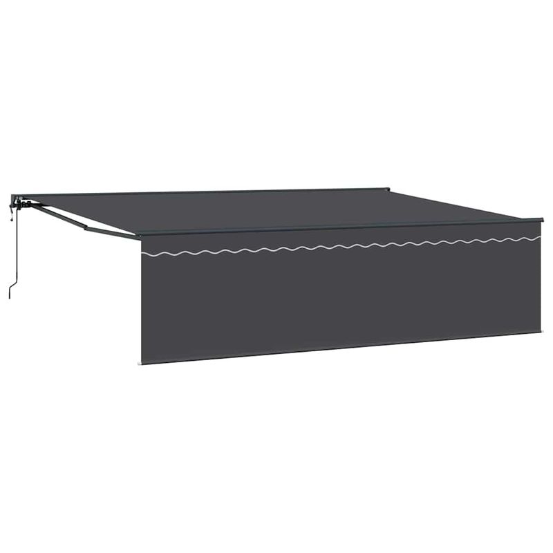 Casa si Gradina - Gradina si terasa - Umbrele si pavilioane - Pavilioane - Cortina Retractabila Manual Antracit Gri 500 × 300 cm - Infinity.ro