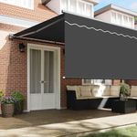 Casa si Gradina - Gradina si terasa - Umbrele si pavilioane - Pavilioane - Cortina Retractabila Manual Antracit Gri 500 × 300 cm - Infinity.ro