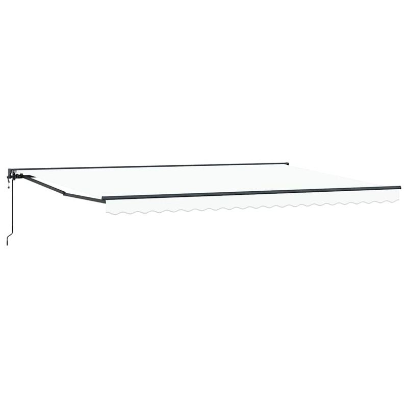 Casa si Gradina - Gradina si terasa - Umbrele si pavilioane - Pavilioane - Cortina Retractabila Manual Alb 500x300 cm Tesatura si Aluminiu - Infinity.ro