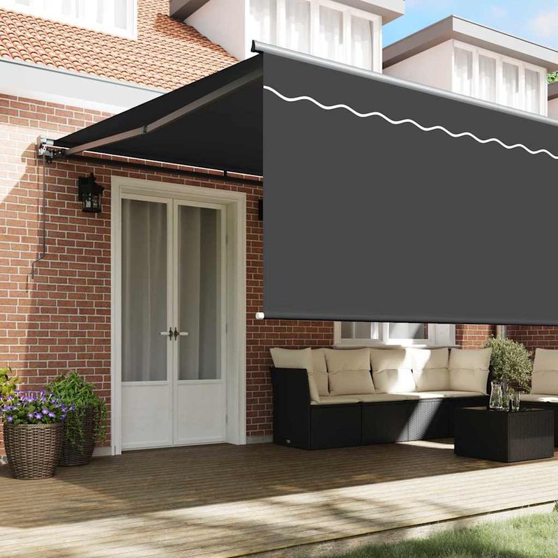 Casa si Gradina - Gradina si terasa - Umbrele si pavilioane - Pavilioane - Cortina Retractabila Manual Antracit Gri 500 × 300 cm - Infinity.ro