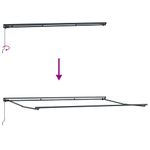Casa si Gradina - Gradina si terasa - Umbrele si pavilioane - Pavilioane - Cortina Retractabila Manual Antracit Gri 500 × 300 cm - Infinity.ro