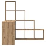 Casa si Gradina - Mobilier - Mese si birouri - Birouri - Birou de colt cu raft stejar artizanal 101.5 x 149.5 x 149.5 cm - Infinity.ro