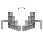 Casa si Gradina - Mobilier - Mese si birouri - Birouri - Birou de colt cu raft cu depozitare sonoma gri 101.5 x 149.5 x 149.5 cm - Infinity.ro