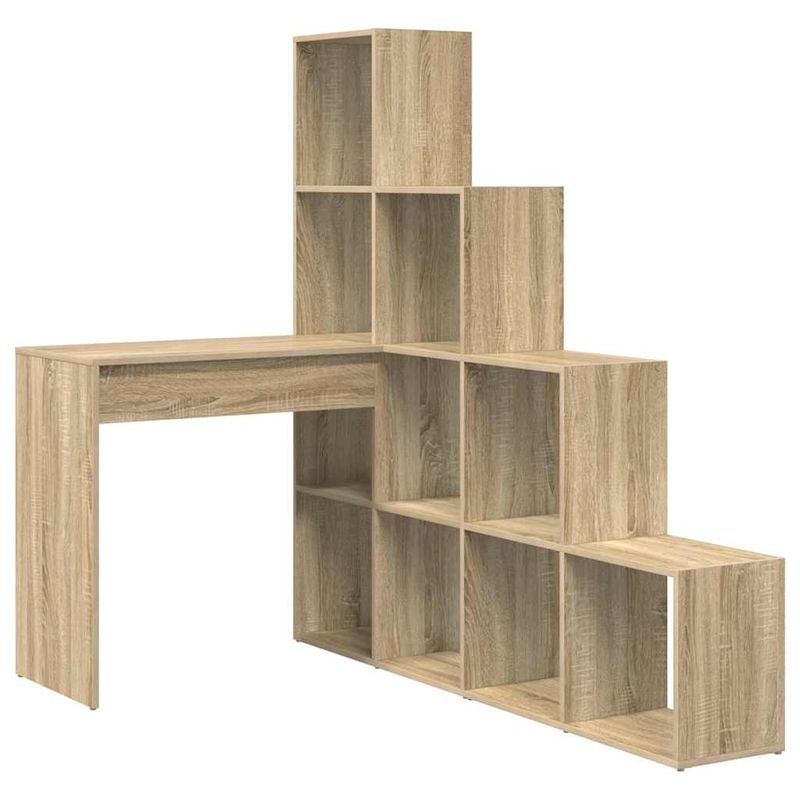 Casa si Gradina - Mobilier - Mese si birouri - Birouri - Birou de colt cu raft Stejar sonoma 101.5 x 149.5 x 149.5 cm - Infinity.ro