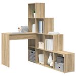 Casa si Gradina - Mobilier - Mese si birouri - Birouri - Birou de colt cu raft Stejar sonoma 101.5 x 149.5 x 149.5 cm - Infinity.ro