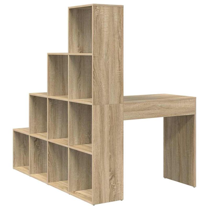 Casa si Gradina - Mobilier - Mese si birouri - Birouri - Birou de colt cu raft Stejar sonoma 101.5 x 149.5 x 149.5 cm - Infinity.ro
