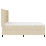 Casa si Gradina - Mobilier - Paturi si accesorii - Paturi - Pat cu arcuri cu lumini cu banda LED cu headboard Crem 140 x 190 cm Tesatura - Infinity.ro