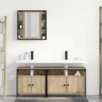 Casa si Gradina - Mobilier - Mobilier baie - Corpuri baie - Set dulap baie cu raft Pe perete 3 pcs Stejar sonoma 80 x 30 x 60 cm - Infinity.ro