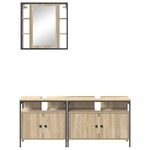 Casa si Gradina - Mobilier - Mobilier baie - Corpuri baie - Set dulap baie cu raft Pe perete 3 pcs Stejar sonoma 80 x 30 x 60 cm - Infinity.ro